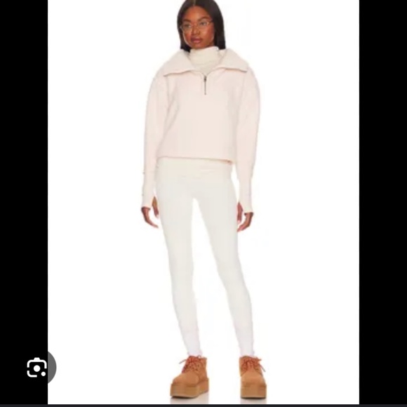 FP Free People Soft Dreaming Pull Over Cotton Cozy L Large Ivory White - Picture 7 of 16